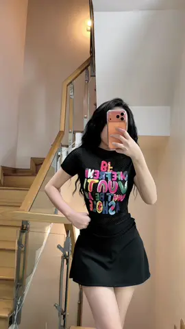 Áo tay ngắn in lụa