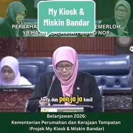Saya bangkitkan dua isu penting bawah KPKT: Projek MyKiosk dan kemiskinan bandar. Pertama, MyKiosk sepatutnya bantu peniaga kecil, tapi banyak masalah masih berulang, lokasi tak strategik, proses pemilihan tak jelas, dan ada kios yang terbiar. Kalau nak bantu B40, program ini perlu ada data impak yang telus dan latihan keusahawanan yang betul. Kedua, kemiskinan bandar makin kritikal. Kos sewa rumah, makanan dan pengangkutan naik lebih cepat daripada gaji. PPR pula banyak isu penyelenggaraan yang menekan hidup rakyat. Kita perlukan penyelesaian yang lebih fokus: perumahan mampu milik yang realistik, program bantuan berasaskan data, dan pemantauan yang telus. Rakyat bandar perlukan bantuan yang benar-benar sampai dan berkesan. #TemerlohSejahtera 