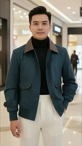 Áo Bomber Ngắn Phối Cổ Da PU Đỉnh Cao Phong Cách #gomanswimwear #aokhoac #aokhoacdep #phoido #muadongkhonglanh 