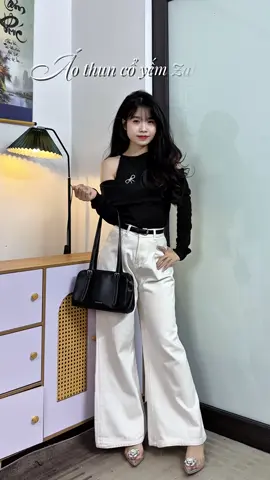 Áo kiểu cổ yếm tặng kèm nơ đá nhà Zalynn Clothing #fpy #reviewquanao #aokieu #aocoyem #zalynn_clothingg 