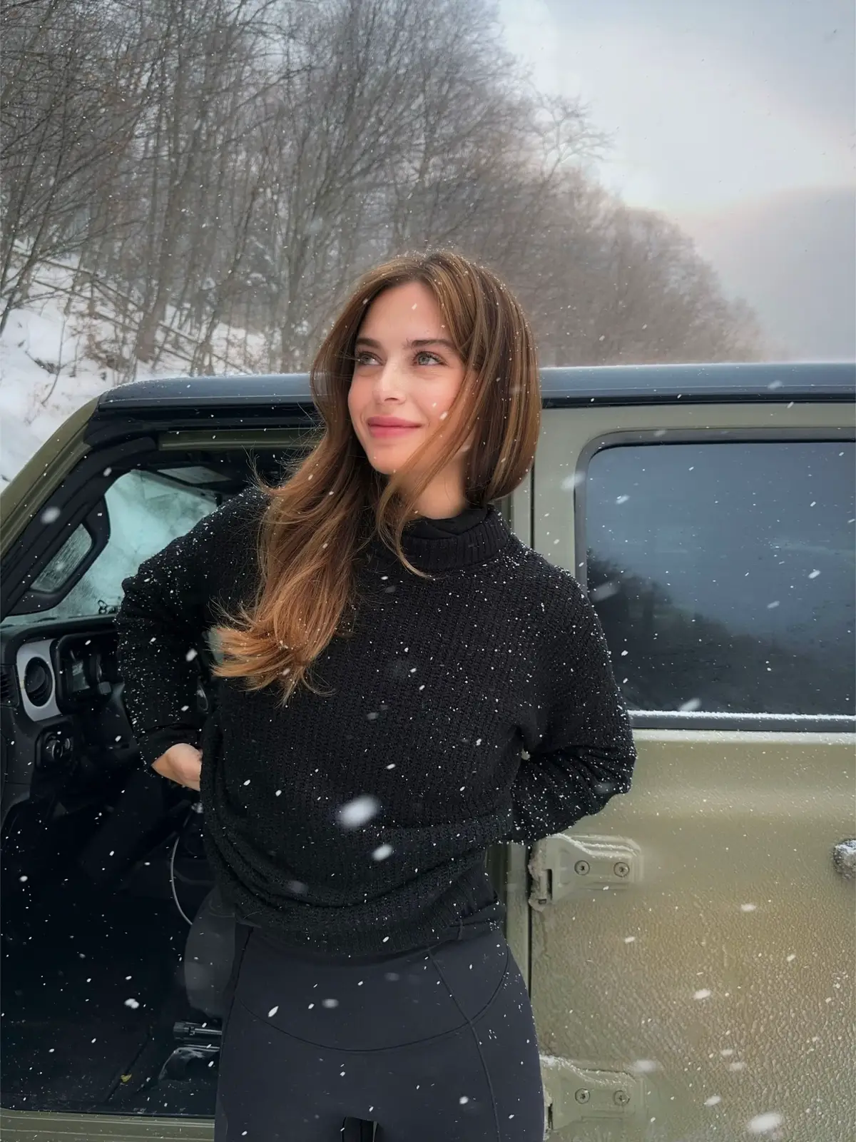 Me and my Jeep chasing another adventure!! #winter #snow #adventure #Hiking