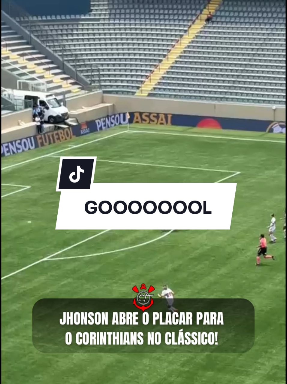 Gol de artilheira 🏴🏳️ Jhonson abre o placar para o Corinthians em Majestoso Feminino. 🎥Leonardo Rodrigues / Central Do Timão #centraldotimao #corinthians #alvinegro #majestoso #dorival 