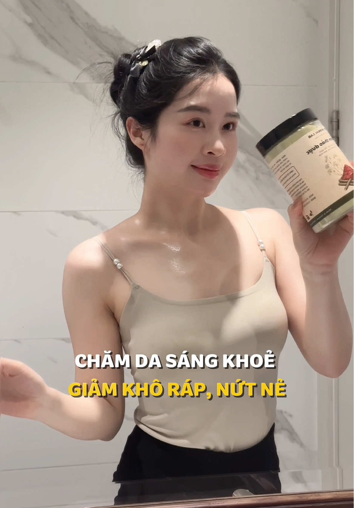 Chăm ủ bột để Tết này da sáng khoẻ, đều màu nha chị em #chamsocda #bottamtrangthaomoc #xuhuong 