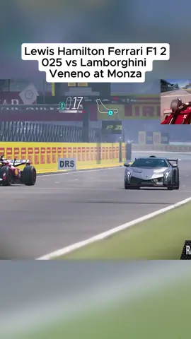 Lewis Hamilton Ferrari F1 2025 vs Lamborghini Veneno at Monza