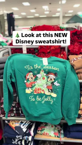 🎄 This NEW Mickey “Tis’ the Season” sweatshirt is adorable! Soft green fleece with the cutest nostalgic Mickey graphic! Makes a great gift idea for Disney lovers 💚  #Target #TargetRun #TargetFinds #disneystyle #christmas2025 