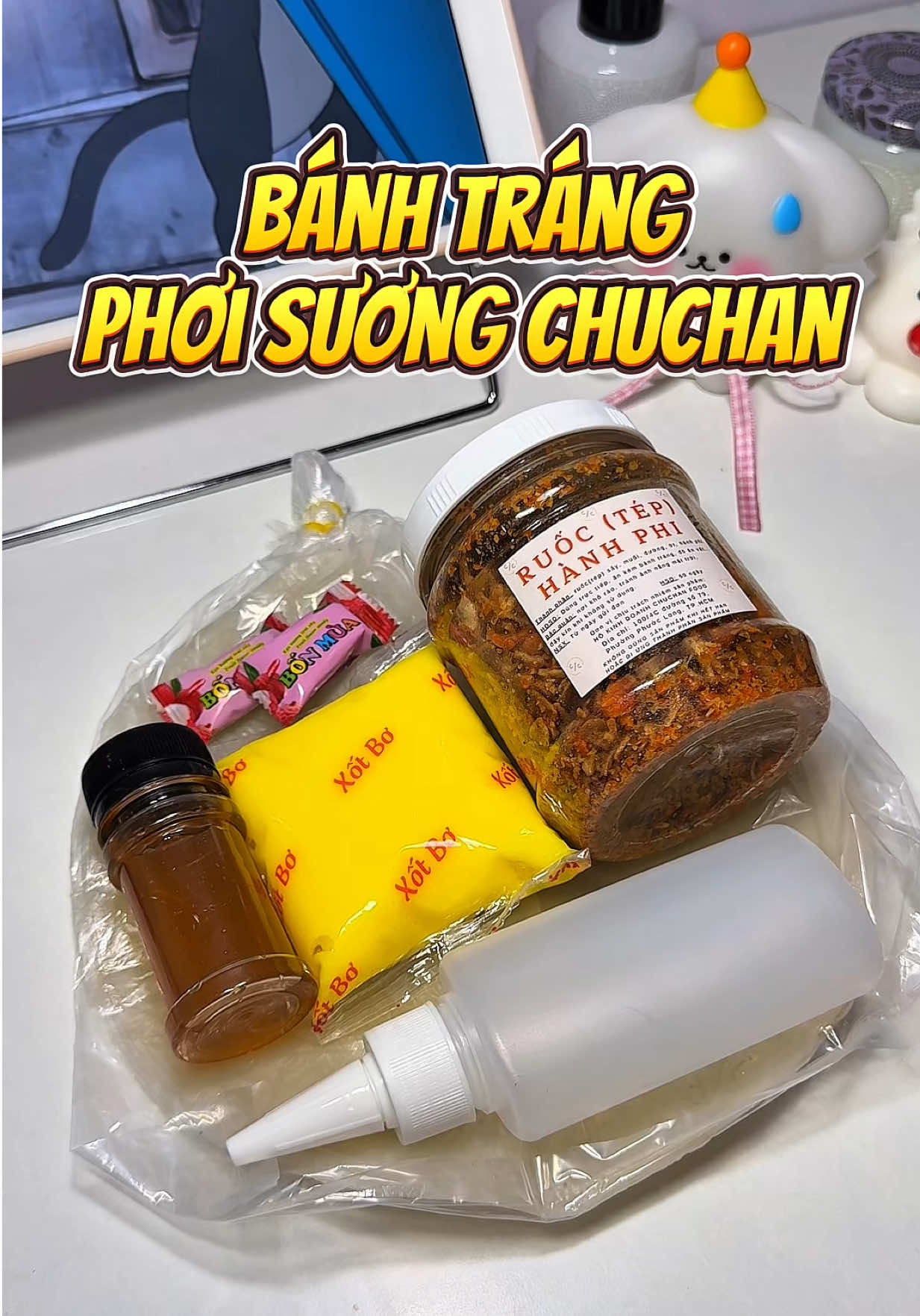 Set bánh tráng này của nhà ChuChan siu hạt dẻ mà ngon lắm á mì bà ưiii 🤤😋 #anvat #ancungtiktok #blablabum #banhtrangphoisuong #chuchanshop 