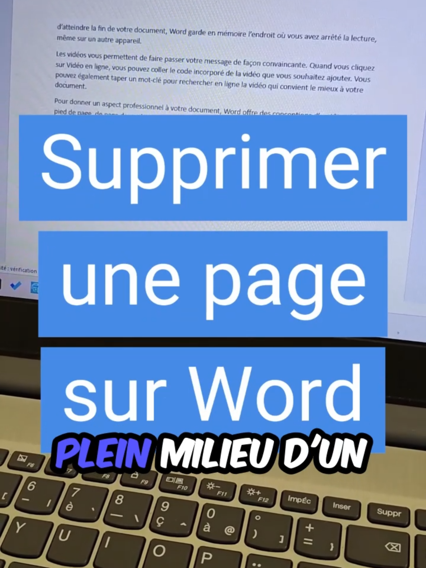 Supprimer une page complète sur Word 🤩🤩 #shorts #astuce #word #wordtips #phformation