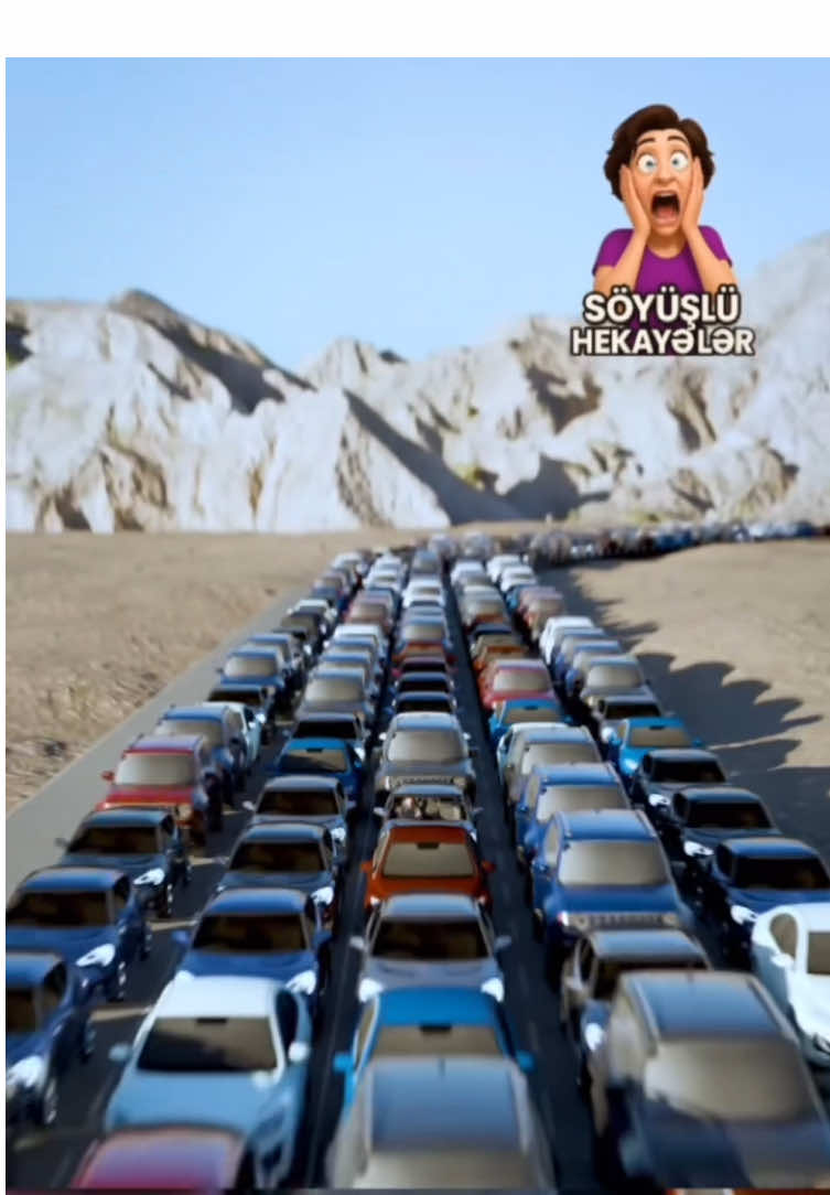 Tıxacın səbəbi nədir?😱 #tıxac #avtobuszolağı #maşın #suniintellekt #soyusluhekayeler 