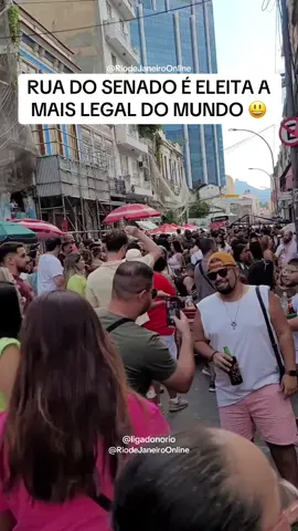 Rua do Senado é eleita a mais legal do mundo 😃 . Vocês concordam? Deixe seu comentário…💬 . A Rua do Senado, localizada no centro do Rio de Janeiro, conquistou o primeiro lugar no ranking “Coolest Streets” de 2025 da revista Time Out. . De acordo com a revista, a avaliação considerou critérios como gastronomia, cultura, diversão, bebidas e espírito de comunidade. . No ranking da Time Out, a Rua do Senado ficou à frente de ruas famosas em diferentes cidades: em segundo lugar está a Orange Street, em Osaka (Japão), seguida pela Rua do Bonjardim, no Porto (Portugal). . PARABÉNS PARA TODOS NÓS! 🥇 . Fontes: O Dia, Terra . Vamos? Realmente tem atraído muitos cariocas e turistas. . 📍 Rio de Janeiro - Cidade Maravilhosa . 💥 Siga nosso perfil para nos ajudar e incentivar. . . 🎥 : Ligadonorio . . #riodejaneiroonline #riodejaneiro #rua #sabado #brasil 