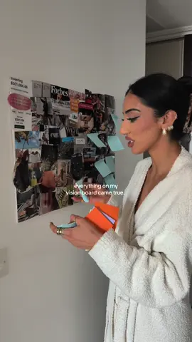 Forbes list, vogue feature, travelling, dream events, consistent fitness & self care, birkins and so much more!! This is your sign to DREAM BIGGER because I’ve experienced this year on year. Technically 90% of this vision board came true, every year there’s always 2 or 3 things that don’t happen but it’s fine! If it still aligns, it gets moved onto the new vision board. I’ve got a full detailed tutorial on how to make a vision board on my YouTube! 