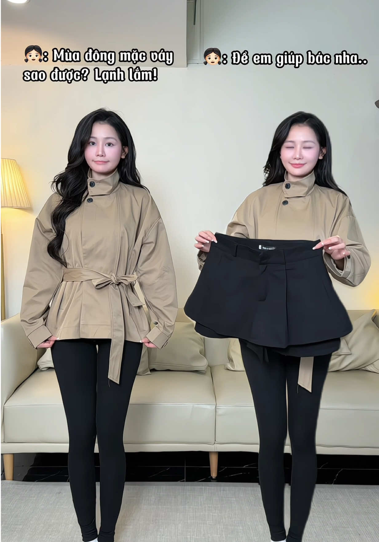 Các bác lưu lại để có thêm nhiều tips phối đồ nha, quần tất ấm nhưng vẫn phải tiêu chí trông tôn dáng hơn nhớ #xuhuong #fashion #phoidoxinh #phoido #mixmatch 