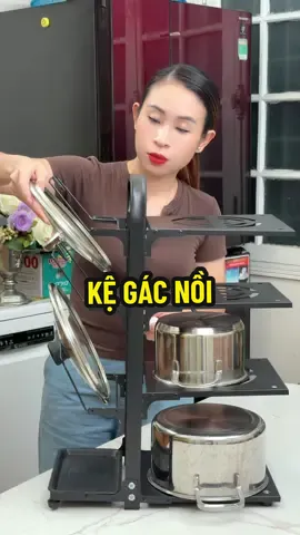 Kệ gác nồi gác vung sạch sẽ  #ngocngayngan  #kegacvungnoi 