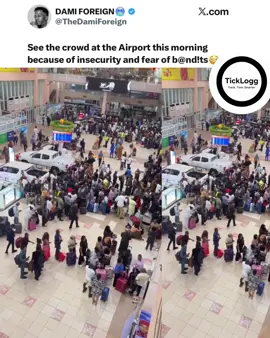 So scary to see things like this — people just want to feel safe. 🙏🏾 @instablog9ja @lindaikejiblogofficial @naija_newsroom #Insecurity #AirportRush #StaySafe #nigeriancomedy 