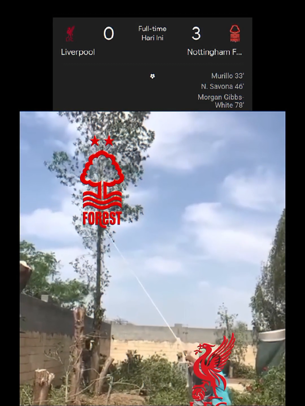 jangan main2 sama klub pohon😭👊 #PremierLeague #liverpool #nottinghamforest #liverpoolvsnottinghamforest #fyp 