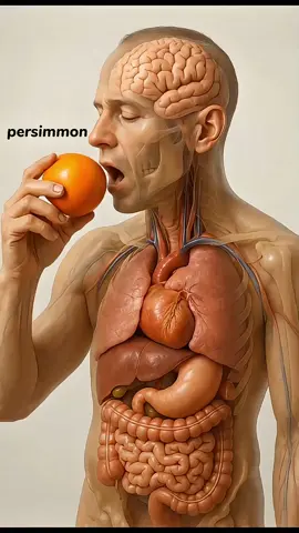 what happens when you eat persimmon #3dvisual #animation #foodfacts #healthtips #scienceexperiments 