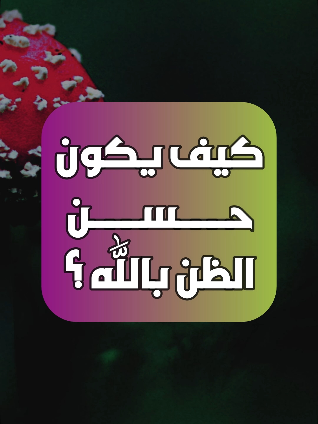 #حالتي - كيف يكون حسن الظن بالله ؟ - #صالح_الفوزان