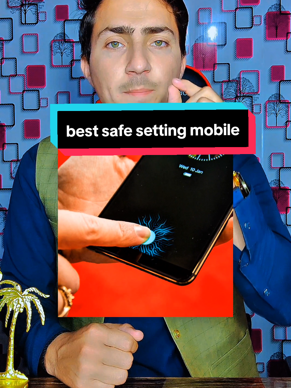 mobile display fingerprint lock  #mobiletips #techvideo #safetips 