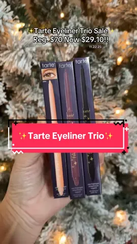 Do not sleep on this incredible eyeliner trio!✨👀 @tarte cosmetics Tarte Fake Awake Trio #Eyeliner #tiktokshopblackfriday #tiktokshopcybermonday #tiktokshopcreatorpicks #tartecosmetics 