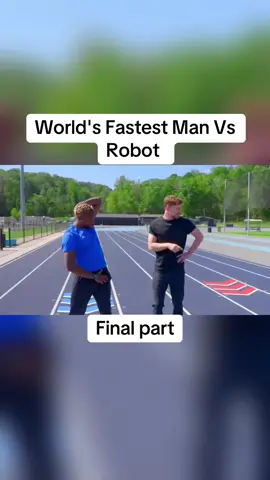 World's Fastest Man Vs Robot. #fyp #viral #mrbeastvideo 
