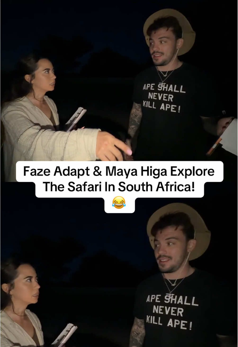 Faze Adapt & Maya Higa Explore The Safari In South Africa! 😂 #fazeadapt #mayahiga #twitch #fyp 