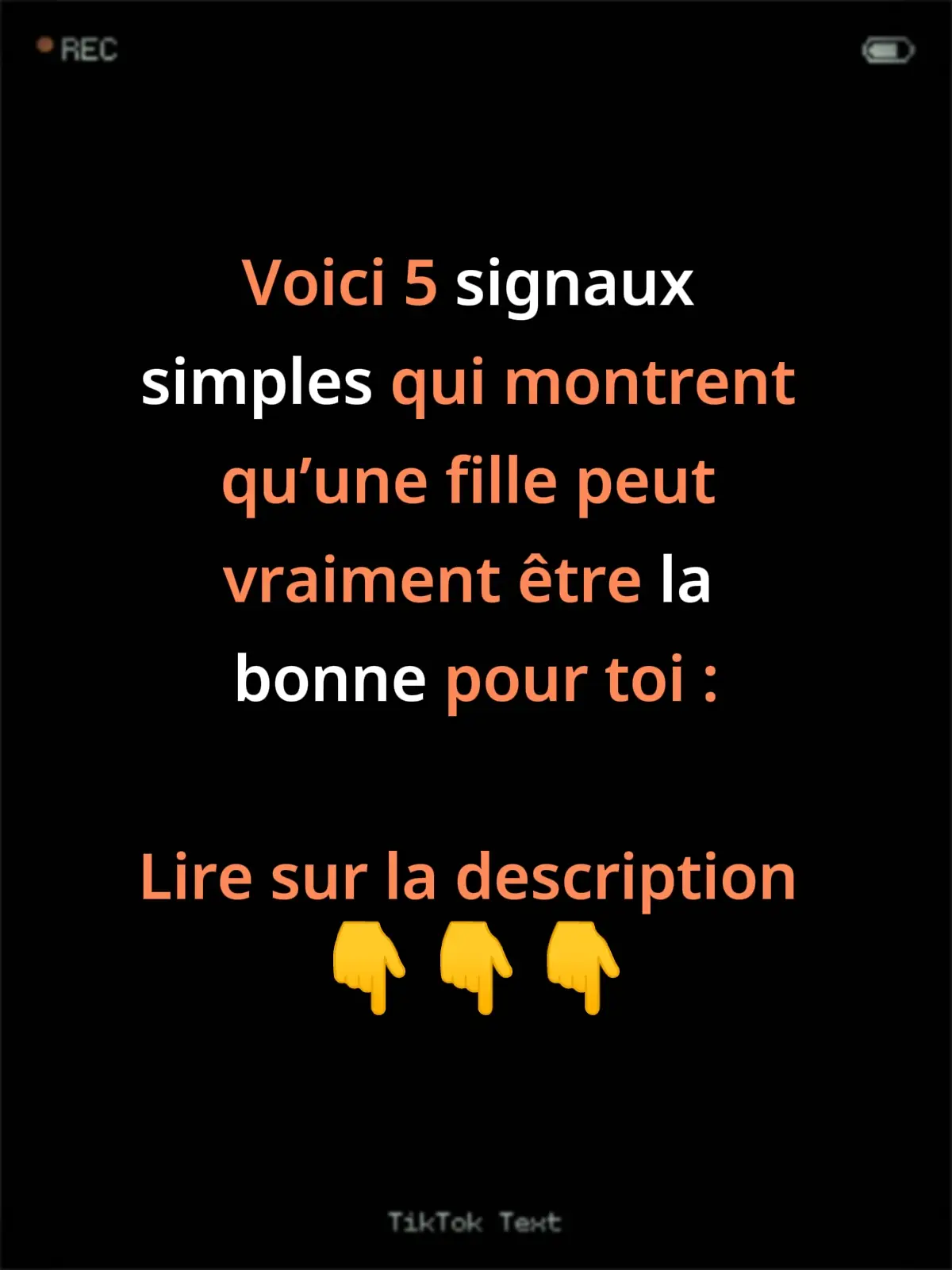1. Elle te donne la paix, pas la pression. Quand tu es avec elle, tu te sens calme, respecté et en sécurité. Rien n’est forcé. 2. Elle te soutient même quand tu n’es pas au top. Elle ne te juge pas dans tes moments faibles. Au contraire, elle t’encourage et croit en ton potentiel. 3. Elle respecte tes principes et ta manière de vivre. Elle ne te demande pas de te trahir toi-même. Elle comprend ton caractère, ton vécu, et ça ne lui fait pas peur. 4. Elle communique clairement. Elle dit ce qu’elle pense, elle t’écoute, elle règle les tensions avec maturité. Pas de jeux, pas de manipulation. 5. Elle te choisit volontairement. Pas pour ton argent, ton statut ou tes avantages… mais pour ta personne. Et elle te le montre par des petites actions constantes. #partager #abonnetoi #conseils 