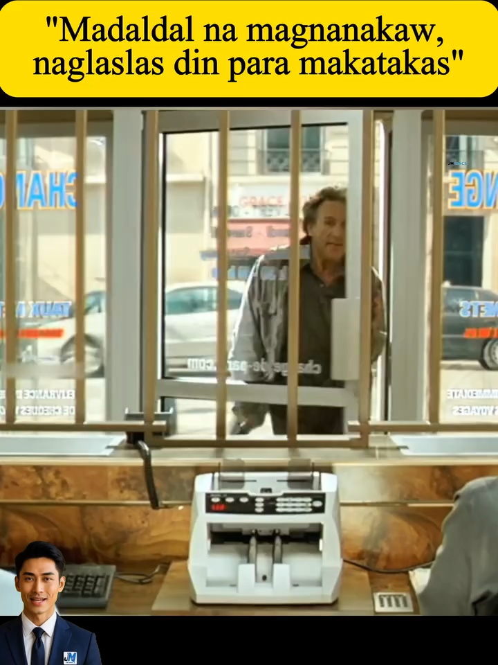 Talkative thief, slipping away to escape