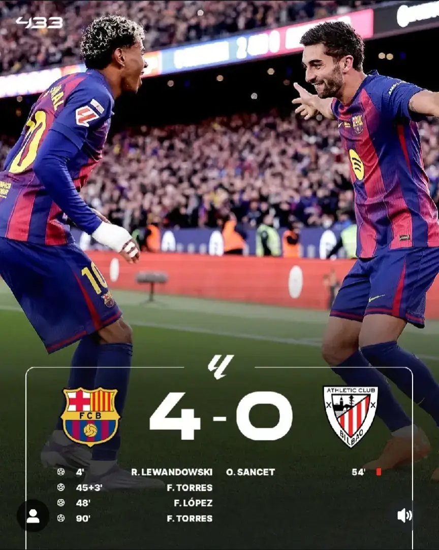setelah 911 hari barca akhirnya kembali bermain di stadium baru mereka sportify camp nou dan terjadi pesta gol malam ini di sportify camp nou , barca membantai 4-0 Bilbao, Emang barca gk ada obat 💥🚀 @fcbarcelona  #masukberandafyp #barcelonafc🔴🔵 #fypシ゚viral🖤tiktok #berandafypシ #fyppppppppppppppppppppppp 