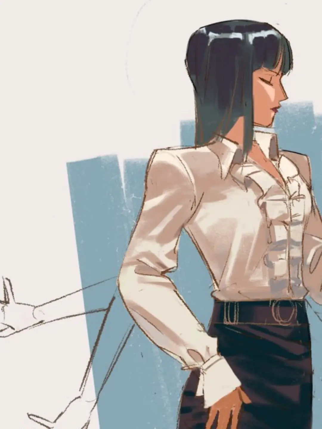 #art by @ovrtmoon67 #fanart #onepiece #nicorobin #strawhats 