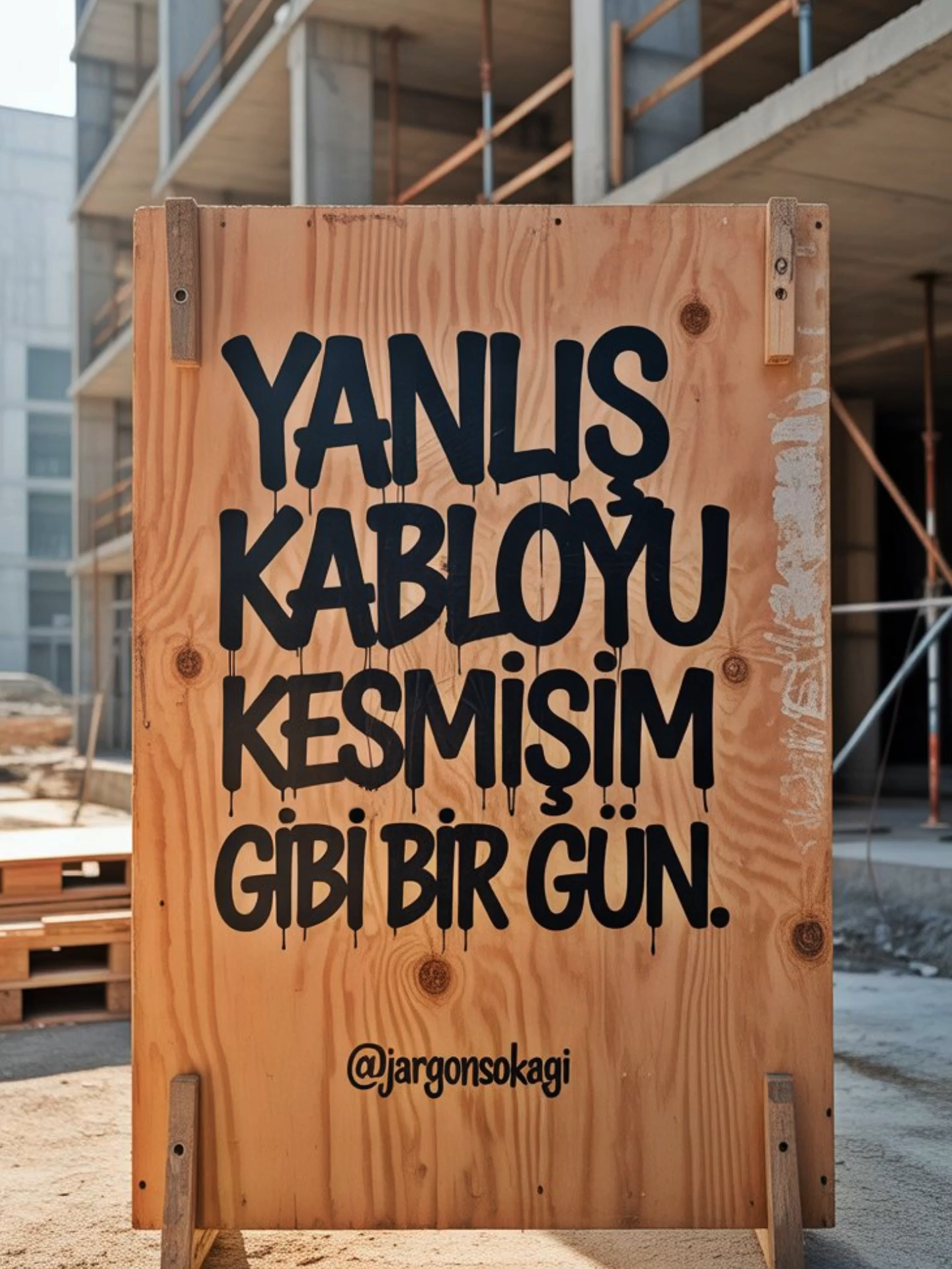 Yanlış kabloyu kesmişim gibi bir gün. 😒 #kablo #yanlış #duvaryazıları #jargon #jargonsokagi #komiksözler