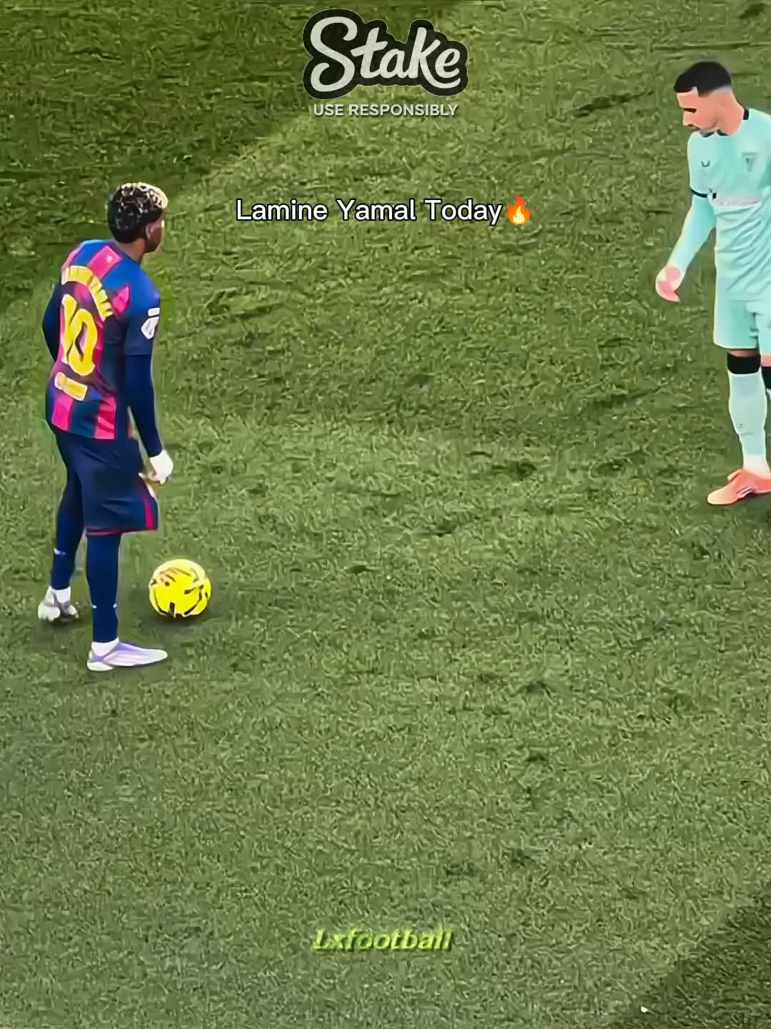 Lamine Yamal Today🔥 #fypシ゚ #football #footballtiktok #barcelona #lamineyamal #yamal #today #skill #blowthisup
