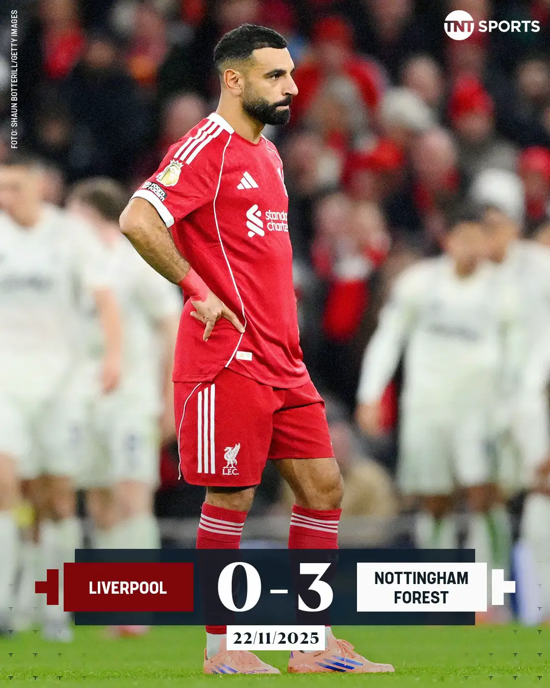 Complicada a situação do Liverpool... 😬 Os Reds levam o segundo placar de 0 a 3 em casa na temporada. O primeiro, há pouco menos de um mês na Copa da Liga Inglesa e agora, contra o Nottingham Forest. Será que o Slot tem algum plano? #liverpool #tiktokesportes #casadachampions 