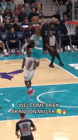 LAMELO TO BMILL IN FIRST GAME BACK 😤🔥 #brandonmiller #lameloball #NBA #hornets 