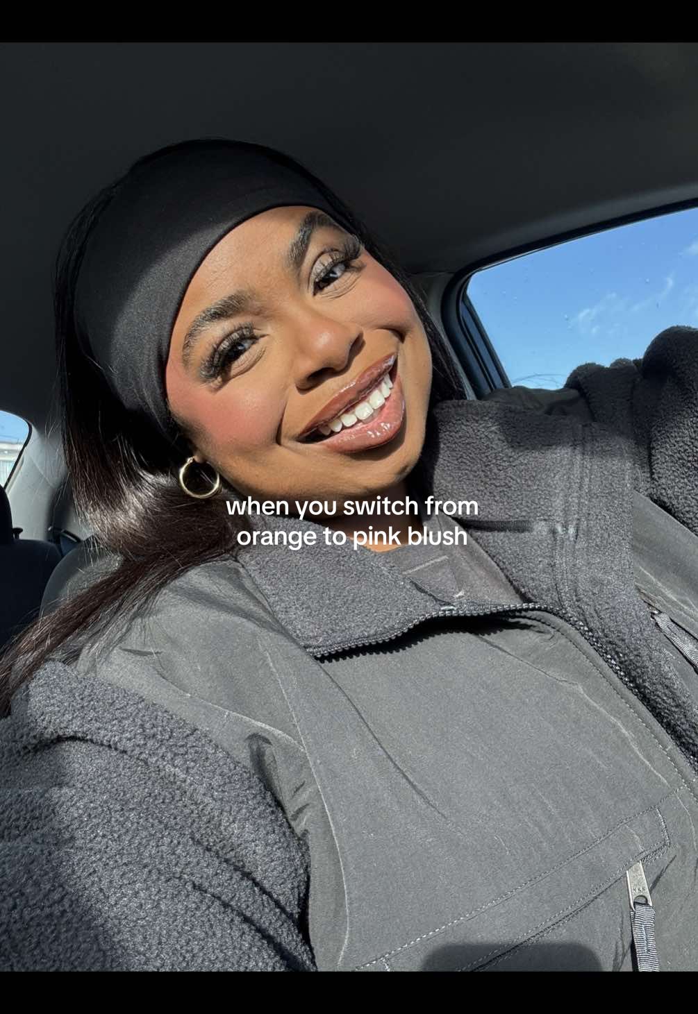 the switch from orange to pink blush > 