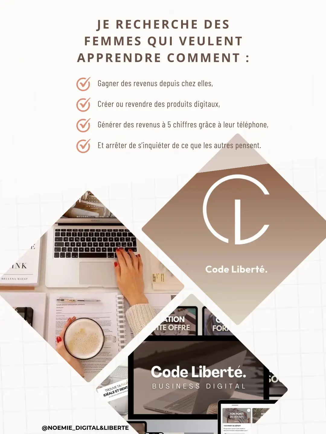 Code Liberté, c'est une méthode pensée pour celles qui veulent enfin reprendre le contrôle de leur vie et de leurs revenus 🚀. 👉 Tu apprends à créer tes propres produits digitaux (ebooks, formations, programmes...) et les vendre en gardant 100 % des bénéfices. 👉 Tu as aussi la possibilité de revendre des produits déjà prêts grâce aux droits MRR, pas besoin de tout créer, tu encaisses directement. 👉 On t'enseigne comment mettre en place un système automatisé qui travaille pour toi : tunnel de vente, emails, contenu magnétique. Pas besoin d'être une experte ou d'avoir une grosse audience ❌.  Avec ton téléphone et une connexion internet, tu peux déjà construire un business simple, rentable et surtout duplicable. Le résultat ? Plus de liberté, plus de temps pour toi et ta famille, et la possibilité de générer des revenus que tu n'aurais jamais imaginé depuis ton job classique ✨. Prête à rejoindre la vague ? Écris-moi LIBERTÉ en DM ❤️ #codeliberté #marketingdigital #libertéfinancière #independance #digital 