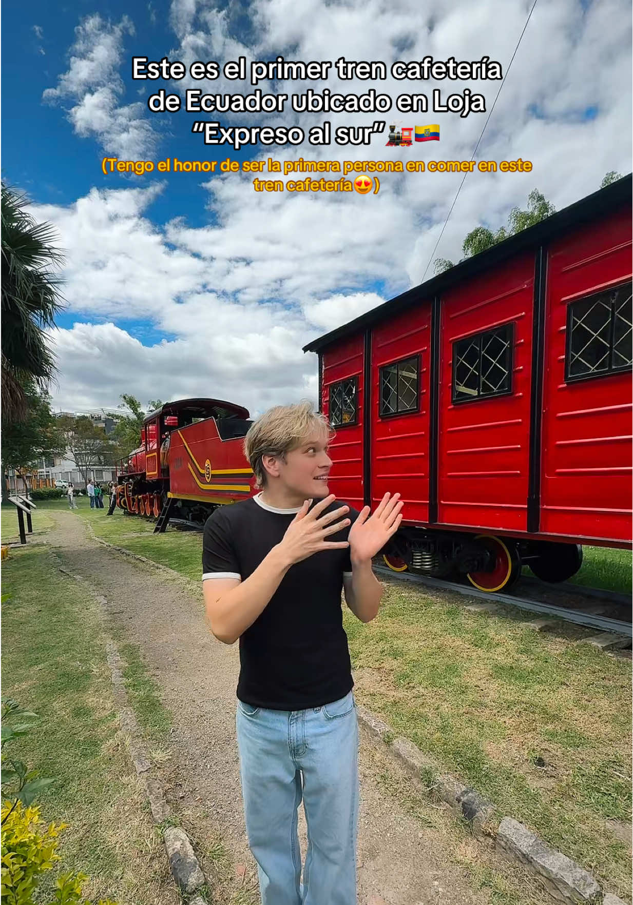 Mi primera vez en Loja y ya me estoy enamorado de lo hermoso que es😍 #ecuador #loja #tren #cafeteria #gastronomiaecuatoriana 