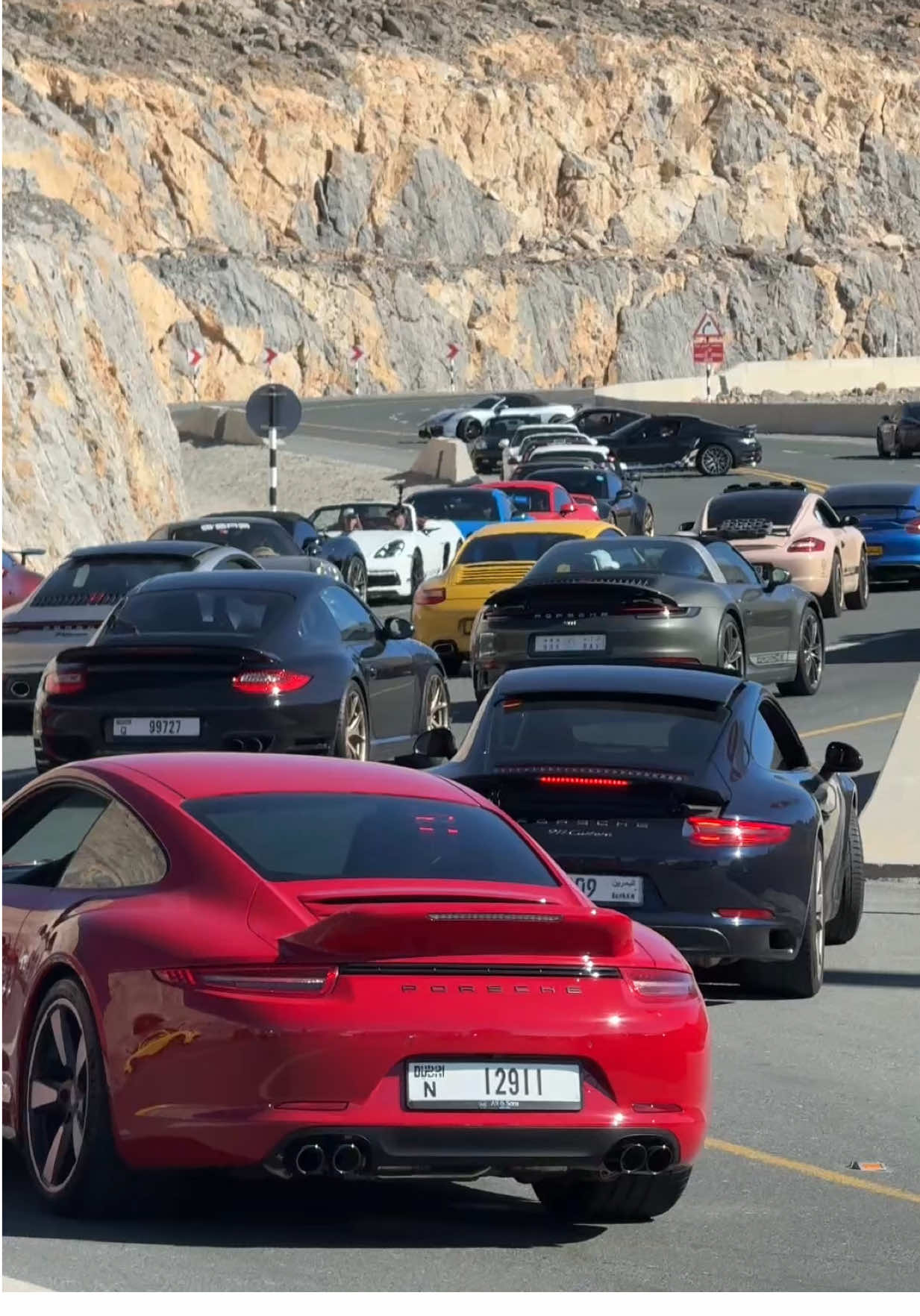 Porsche party in the mountains⛰️ #cars #dxbwheels #uae #911  #porsche 