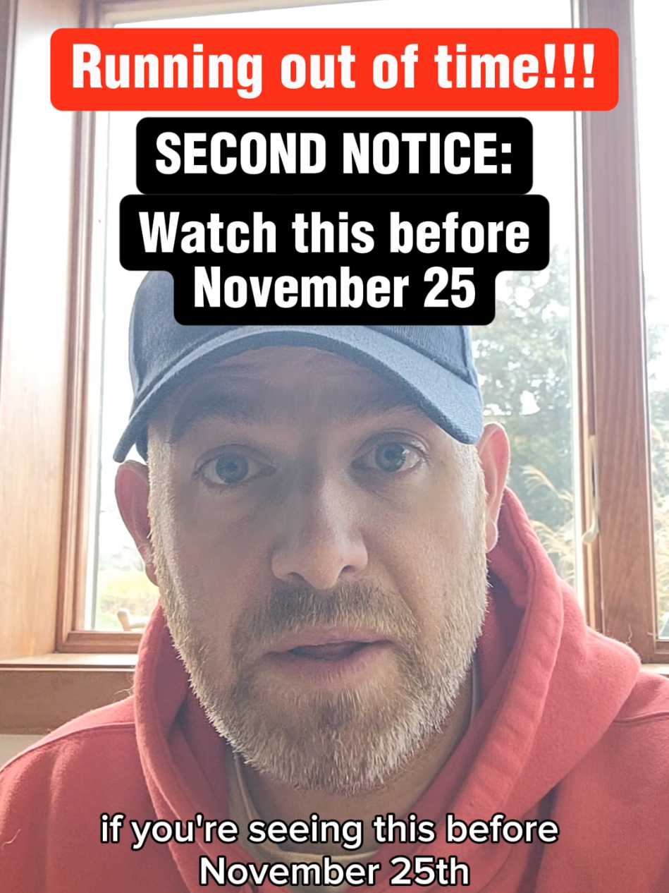 Running out of time!  SECOND NOTICE: Watch this before November 25 or miss it completely like Group 7