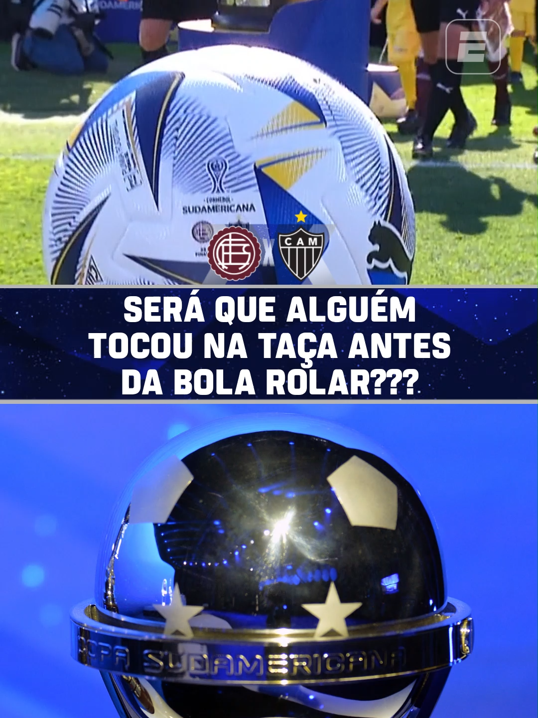 Tocar na taça antes da bola rolar dá sorte ou azar, fã de esportes? VAI COMEÇAR Lanús x Atlético-MG! 👉 Assista à CONMEBOL Sul-Americana no #DisneyPlus #AtléticoMG #Galo #Lanus #FutebolNaESPN #Futebol #SulAmericana #SulAmericanaNaESPN  #tiktokesportes
