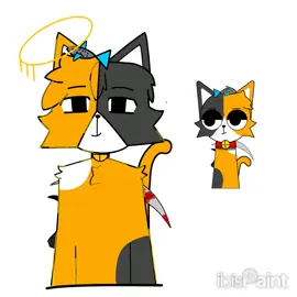 I'm still at the stage of learning to paint, this is my OC, her name is Mawcat .  .  .  #furry #furryfandom #art #sprunki #fyp 
