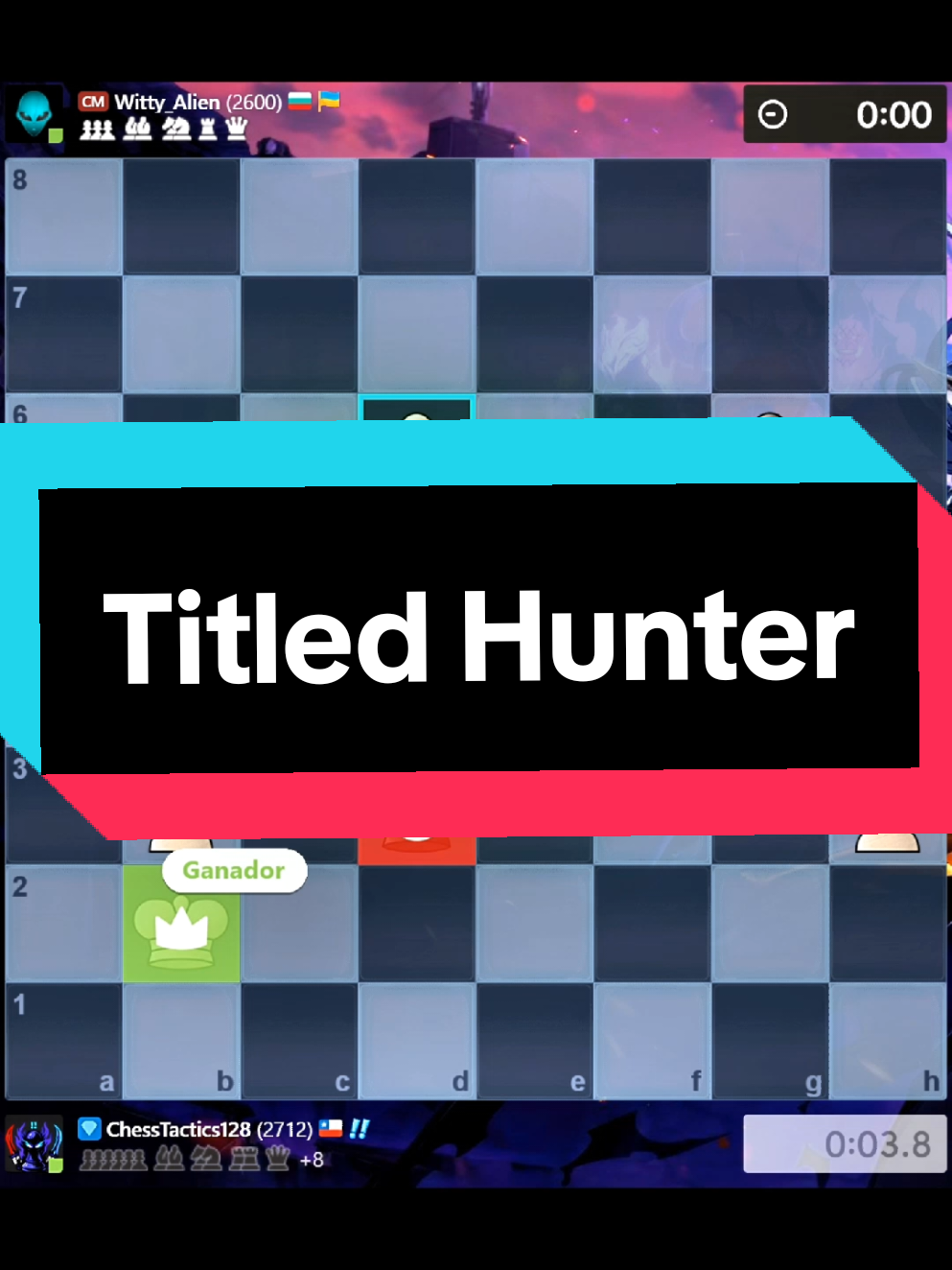 Titled Hunter #wittyalien #generalzod #chesstok #chesstactics128  #chesscom 