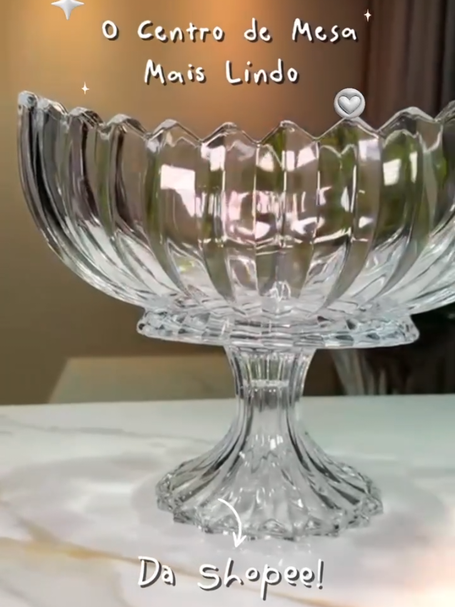 Centro de Mesa Wolff Pé de Cristal Geneva 28cm x 15cm x 23cm#centrodemesa#cristal#casa#mesa#decoracao  Comente Quero que envio o link e siga-me para receber mais ofertas 