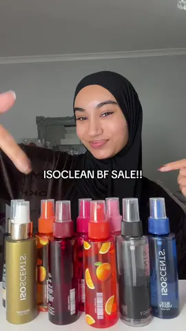 All on crazy discount 😍 @ISOCLEAN cherry is my fave 🤭 #isoclean #bodymist #blackfriday 