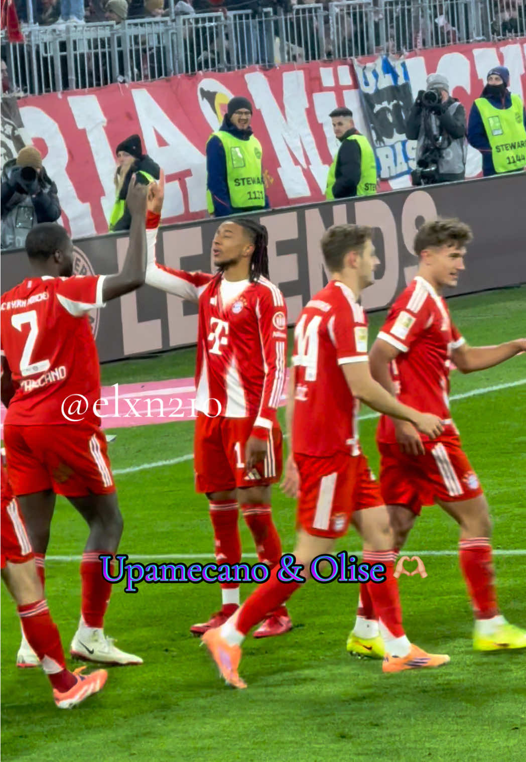 UPAMECANO GOAL-CELEBRATION🤞🏼✨ #dayotupamecano #olise #fcbayern #fyp #football 
