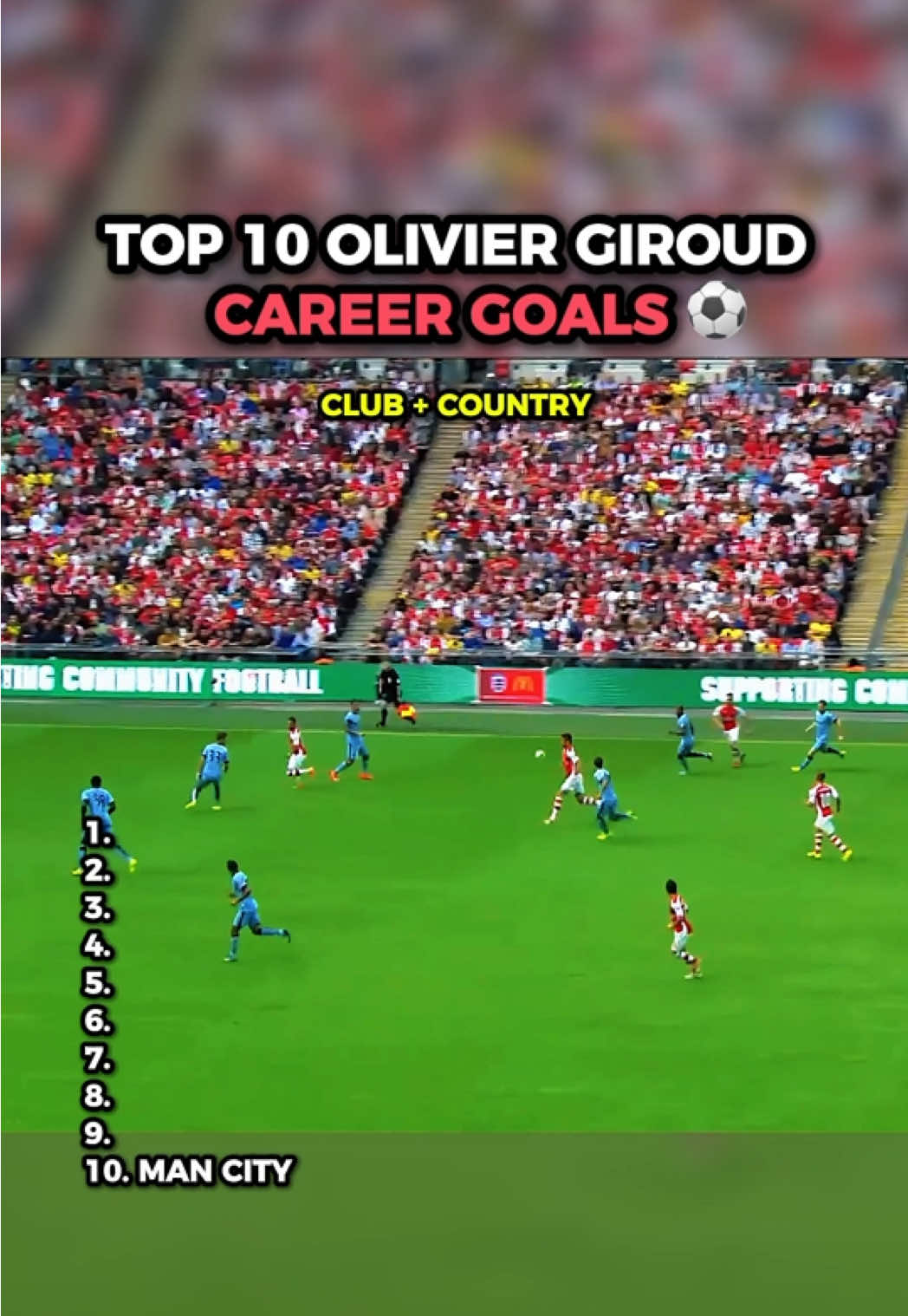 Is there anyone with a better goal catalogue than Giroud? 🤔 #footballtiktok #goals #arsenal #chelsea #top10 