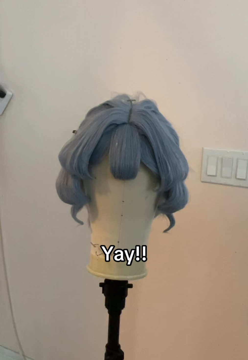 Ts took forever to make 😪😪#wigstyling #rabbitholemiku #cosplaywig #cosplaywigstyling #cosplay 