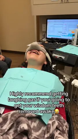i told the DR i wasn’t feeling anything and he turned up the amount of laughing gas, then quickly turned it back down😂 had everyone in the office laughing at me 😭