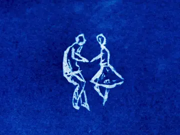 Cyanotype animation of two hand sketched figures dancing, with the man disappearing mid dance as the woman moves on. Because love is loss and loss is you and I am you and you are me. 8fps hand printed cyanotype animation featured in a music video for Wilderado. For more visit my Instagram and YouTube. #blue #cyanotype #animation #Love #art