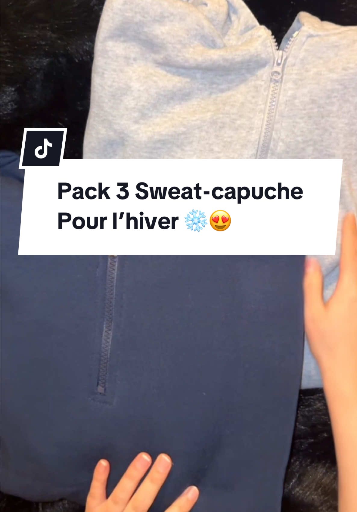 Sweat capuche zippé couleur unie pour homme parfait pour cet hiver ❄️ 🫧le pack en promo profitez bien 😍👇🏻#tiktokshopblackfriday #sellwithtiktokshop #spotlightfinds #france #sweater 