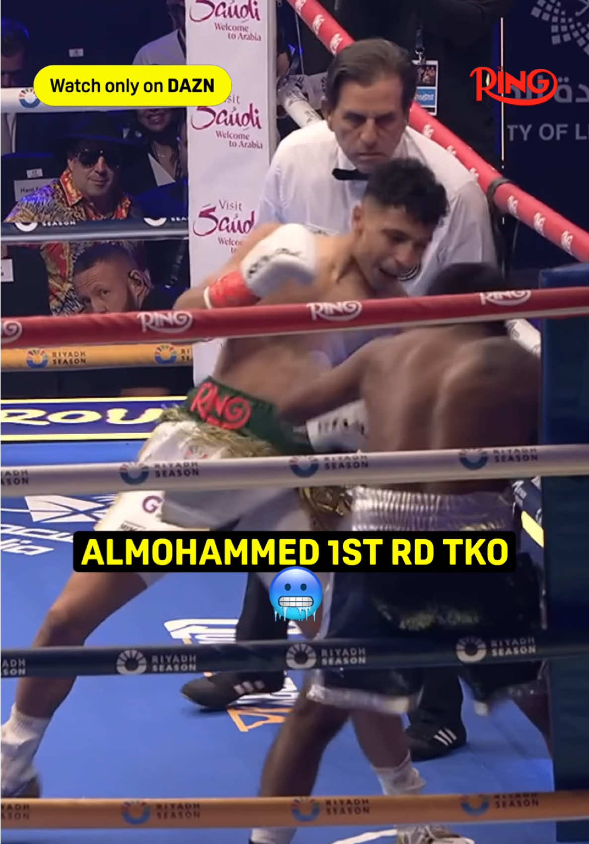 𝗛𝗼𝗺𝗲𝘁𝗼𝘄𝗻 𝗵𝗲𝗿𝗼 💯  Sultan Almohammed stops Umesh Chavan with a 1st round TKO 💪 🎟️Buy #RingIV: Night of Champions NOW at DAZN.com | Nov 22 | Live exclusively on DAZN | @RingMagazine ▪️