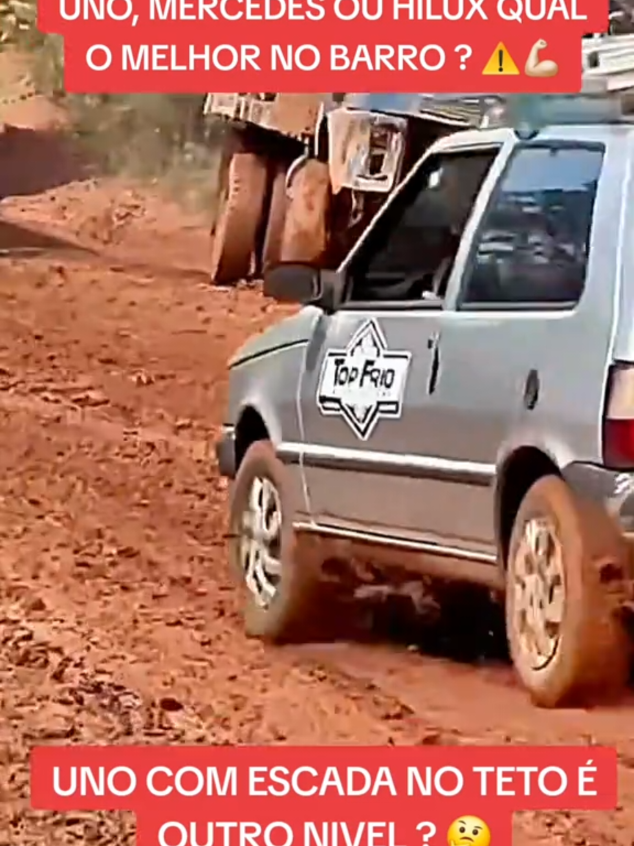 UNO COM ESCADA NO TETO DA SHOW EM ATOLEIRO, HILUX RODA E VAI PRA VALA, MERCEDES RASGA O MOTOR E TENTA ROMPER ATOLEIRO! #uno #mercedes #mb  #hilux #carros 